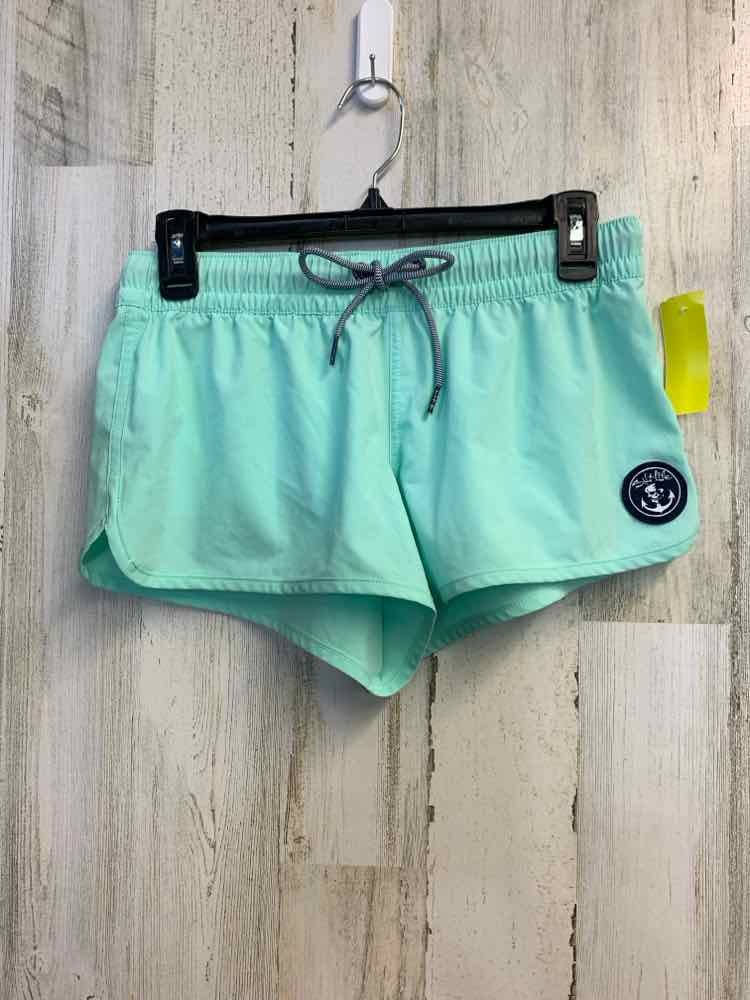 PRE-OWNED Size S SALT LIFE BOTTOMS AQUA Solid ACTIVEWEAR Shorts/AQUA S-ACTIVE WE