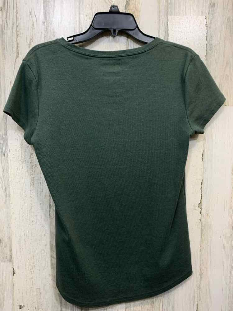 PRE-OWNED KIRKLAND Tops Size L FORREST GREEN/NAVY/ORANGE Solid Shirt/FORREST GRE