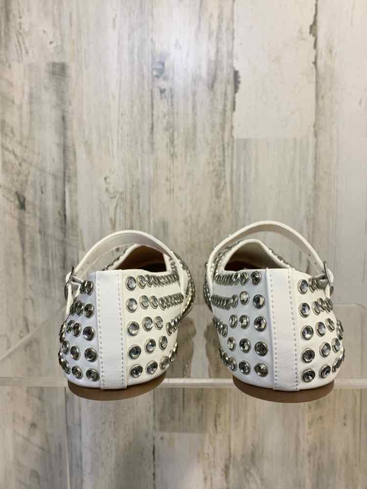 NWT A NEW DAY SHOES Shoe Size 11 White Rhinestone FLATS Shoes/WHITE FLATS W/ CLE