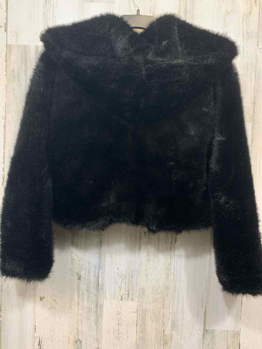 PRE-OWNED EXPRESS JACKETS / COATS Size M Black FAUX FUR JACKET Jacket (Outdoor)