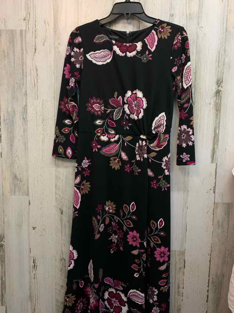 TALBOTS Dresses and Skirts Size 2 BLK/PUR/TAN Floral LONG Dress
