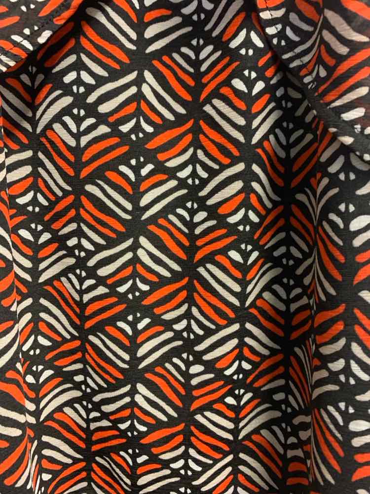 PRE-OWNED WORTHINGTON Tops Size L BLK/ ORG/GRY TRIBAL/STRIPE TANK TOP Tank Top/T