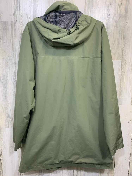 PRE-OWNED LANDS END JACKETS / COATS Size M Olive Solid JACKET Jacket/OLIVE ZIP U