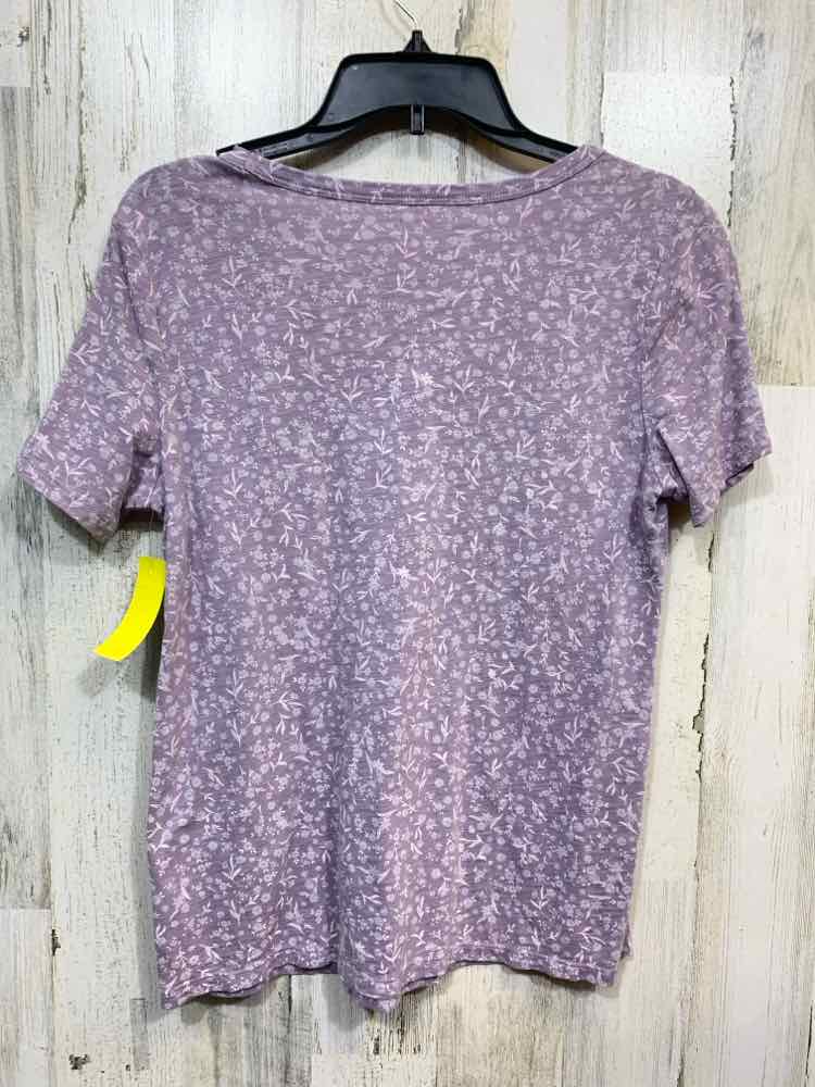 PRE-OWNED OLD NAVY/DITSY FLORAL SLUB JERSEY KNIT V-NECK SHORT-SLEEVE TEE