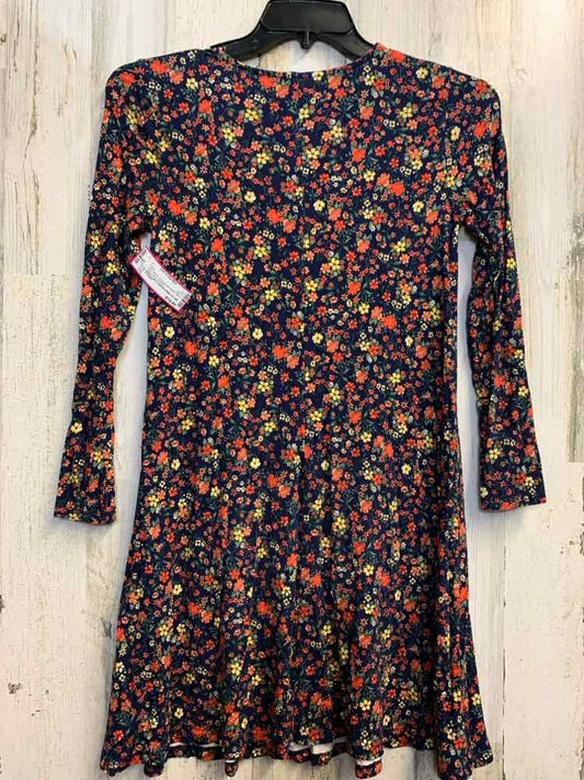 PRE-OWNED OLD NAVY Dresses and Skirts Navy Floral LONG SLEEVES Dress/ORNG/YLOW F