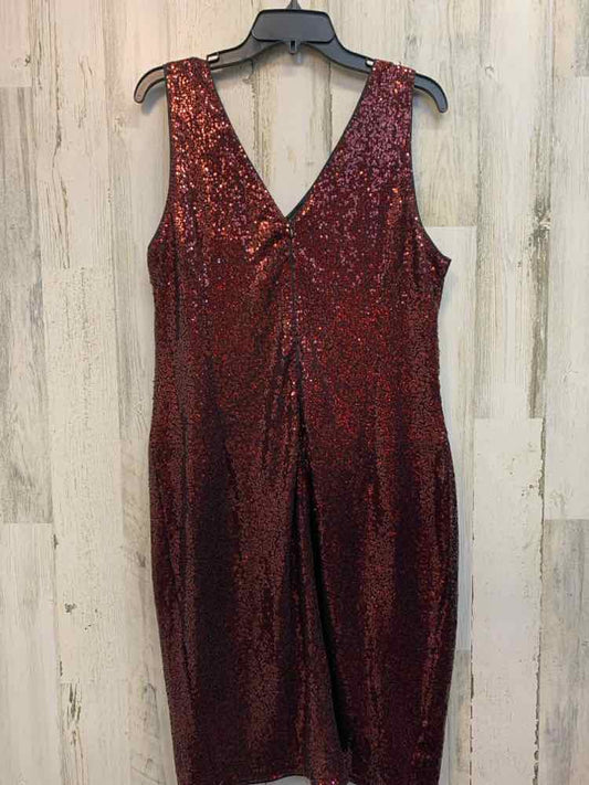 PRE-OWNED GRACE KARIN Dresses and Skirts Size XL BURGANDY Sequined PEGGED Dress/
