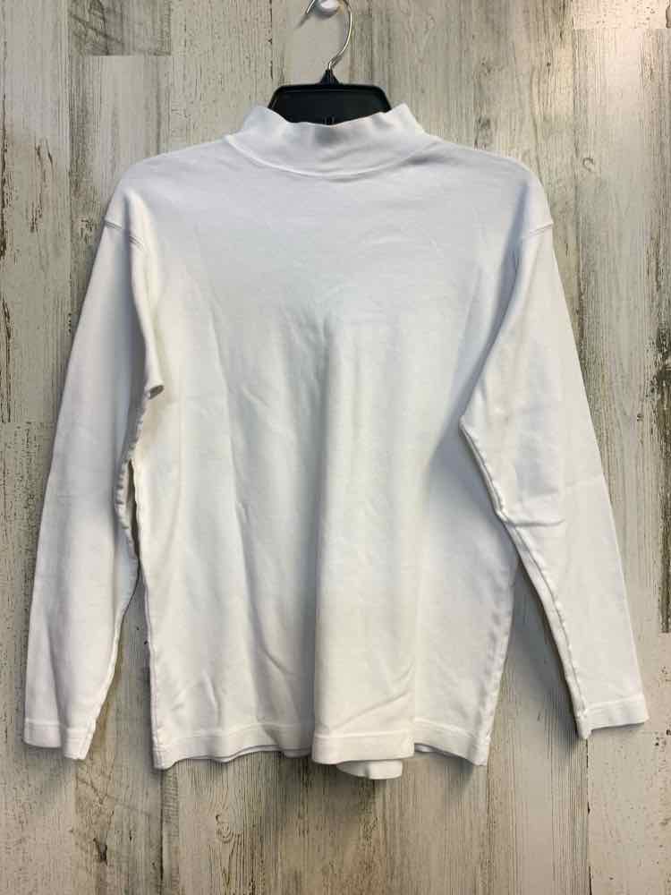 SADDLEBRED Tops Size L White MOCK TURTLENECK TOP