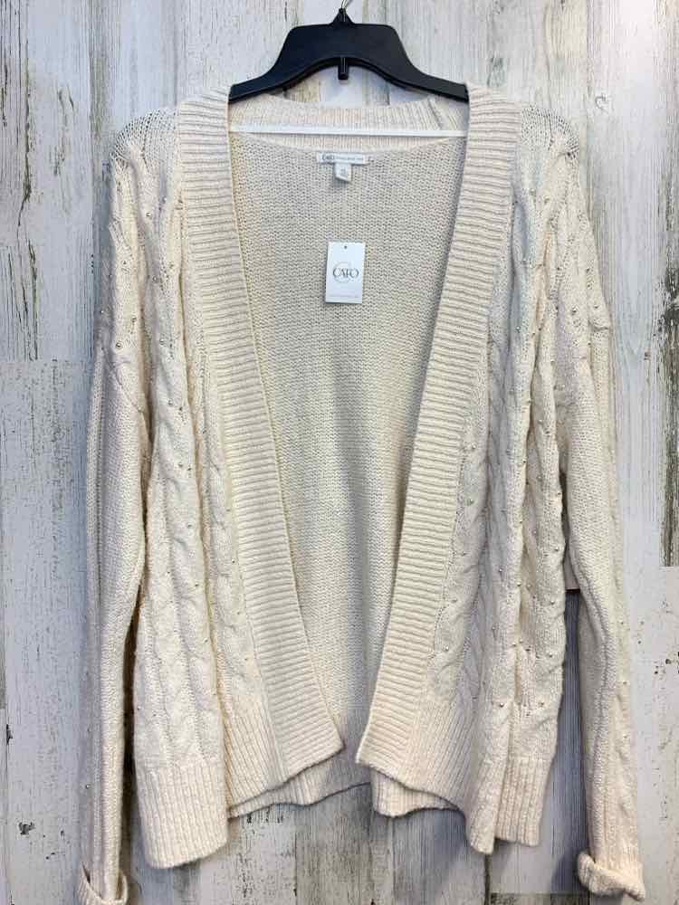 NWT CATO Tops Size XL Cream CARDIGAN Cardigan