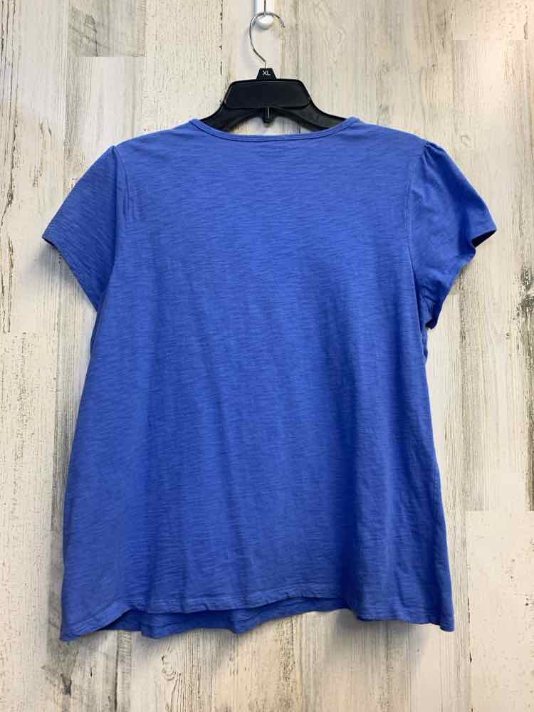 JMS PLUS SIZES Size 1X CORNFLOWER BLUE SHORT SLEEVES TOP