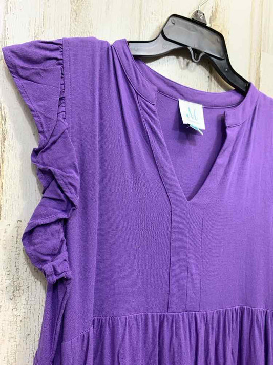PRE-OWNED SHOP THE MINT Dresses and Skirts Size L Purple TIER TIERED Dress/PURPL