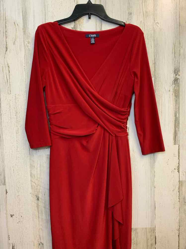 CHAPS Dresses and Skirts Size M Red LONG SLEEVES Dress