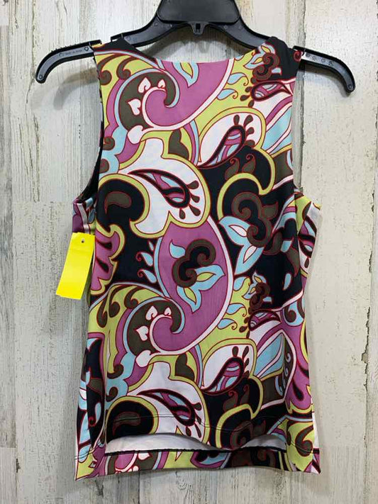 PRE-OWNED ATHLETA Size 34 B GRN/BLU/PUR Paisley Tank Top