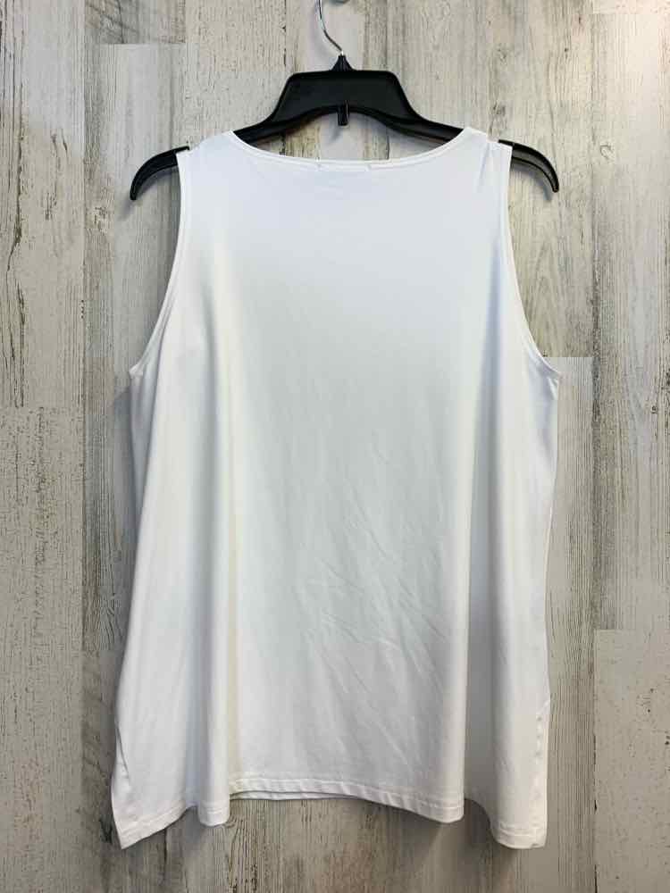 SYMPLI PLUS SIZES Size 18 White SLEEVELESS TOP