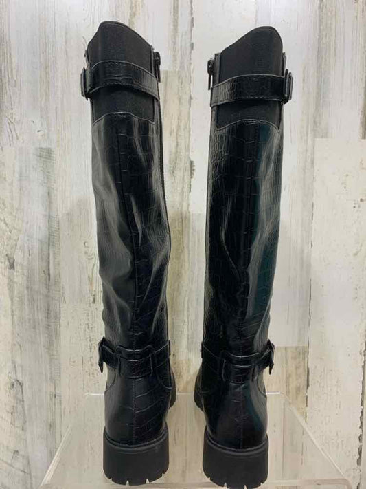 NWT STYLE & CO SHOES Shoe Size 7 Black CROCODILE CALF LENGTH Boots/BLACK CROCODI