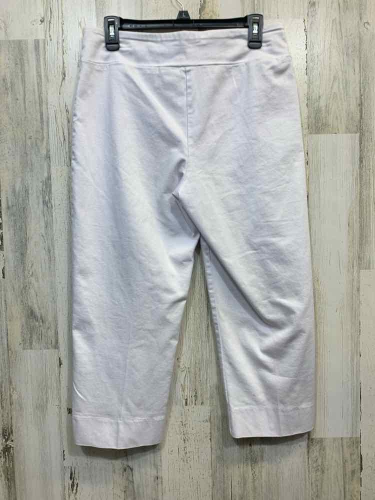 PRE-OWNED Size 10 RUBY RD BOTTOMS White Solid CAPRI CAPRI/WHITE CAPRI PANTS