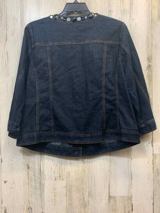 PRE-OWNED RUBY RD JACKETS / COATS Size 16W Denim Denim DENIM DENIM Jacket/DARK W