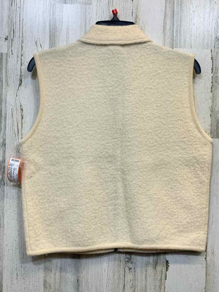 PRE-OWNED K. B. COLLECTIONS Tops Size S/P Cream/ZIP UP WOOL VEST