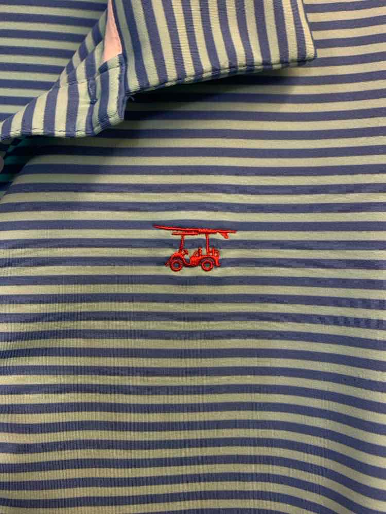 BALD HEAD BLUES Tops Size XXL BRIGHT BLUE/LT BLUE Stripe SLEEVELESS TOP