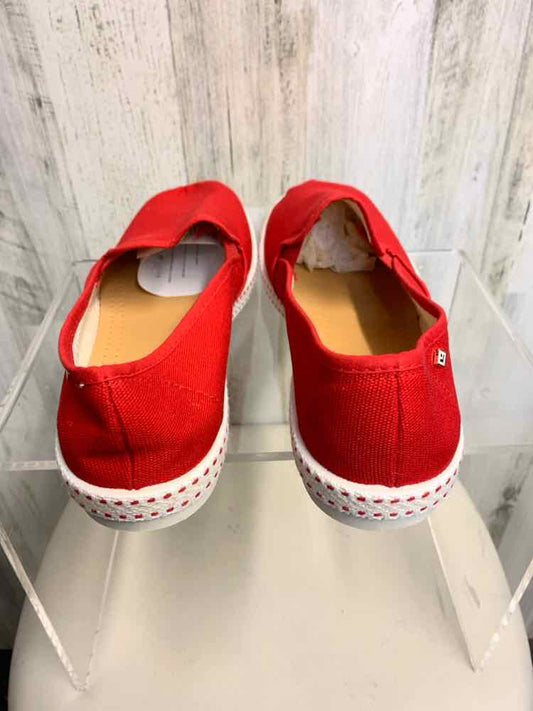 NWT RIVIERAS SHOES Shoe Size 10.5 Red CANVAS SLIP ON Shoes