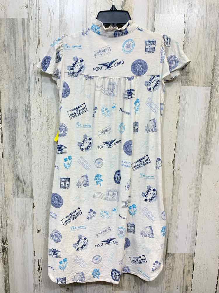PRE-OWNED JANE AND DLANCY Dresses and Skirts Size XS BEIGE/BLUE STAMPS Dress/STA