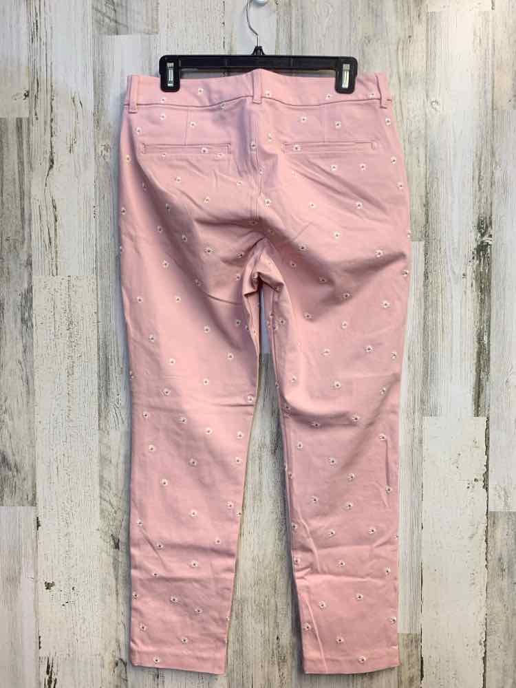 Size 10 OLD NAVY BOTTOMS PINK/WHT/YEL DAISIES CAPRI CAPRI