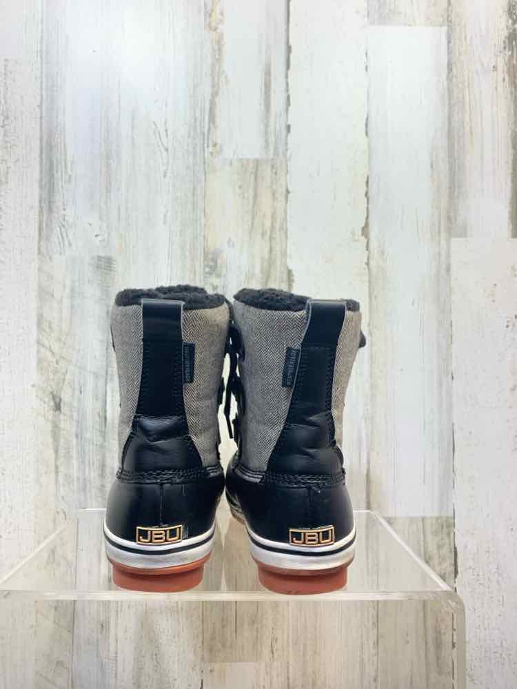 PRE-OWNED JBU SHOES Shoe Size 8 BLACK/GRAY Boots/WINTER BOOT. RUBBERIZED TOE & S
