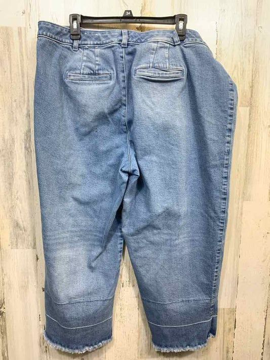PRE-OWNED Size 18 TALBOTS MEDIUM BLUE WIDE LEG Jeans
