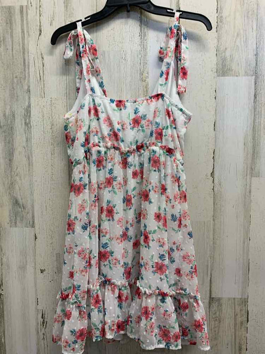 PRE-OWNED ALTARD STATE Dresses and Skirts Size L WHITE/PINK/BLUE/GREEN Dress/WHI