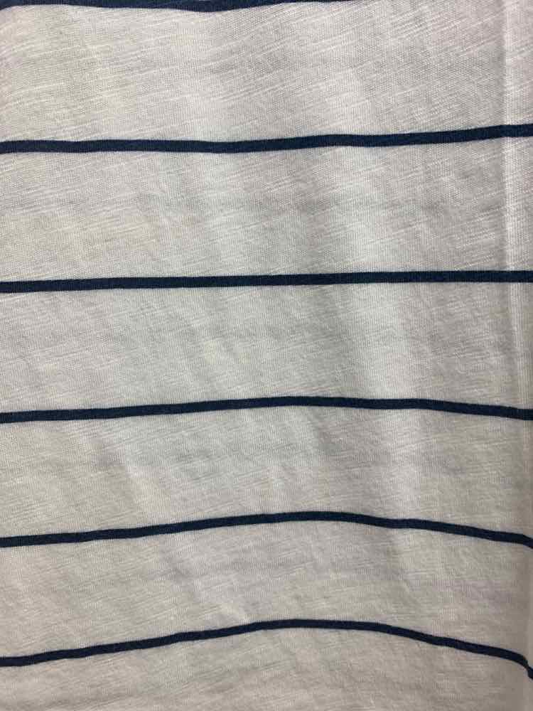 NWT MAURICES Tops Size XS WHITE/BLUE STRIPES 3/4 SLEEVE Shirt/3/4 SLEEVE TOP