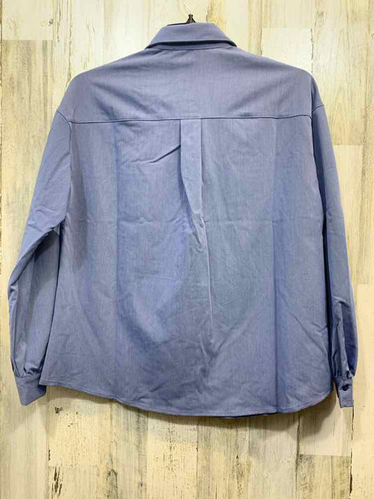 NWT STRUT & BOLT Tops Size L Blue Denim DENIM RHINESTONE BUTTON UP Shirt/DENIM B