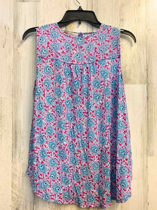 LOFT Tops Size M HT PINK/BLU/WHT/LAV Floral SLEEVELESS TOP