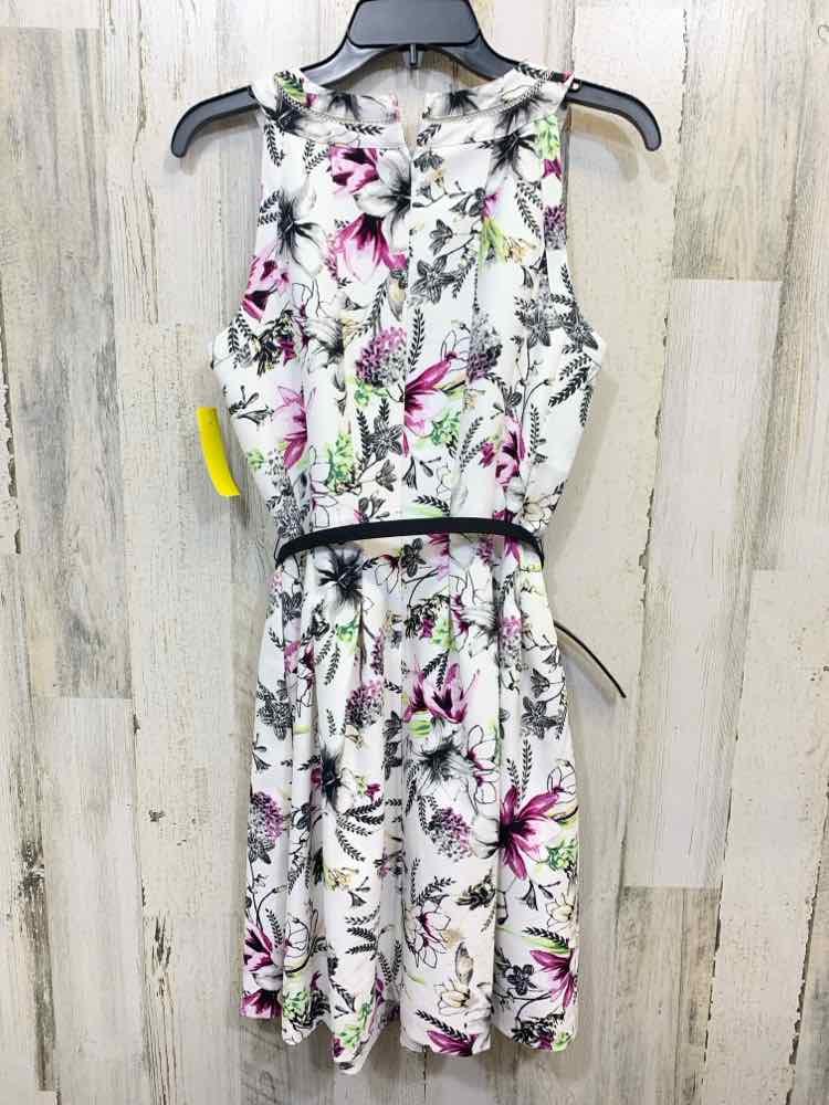 PRE-OWNED WHBM Dresses and Skirts Size 6 WHITE/PRPLE/BLACK/GREEN/TAN Dress/A-LIN