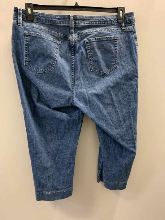 Size 20W RIDERS PLUS SIZES Blue Denim CAPRI Jeans