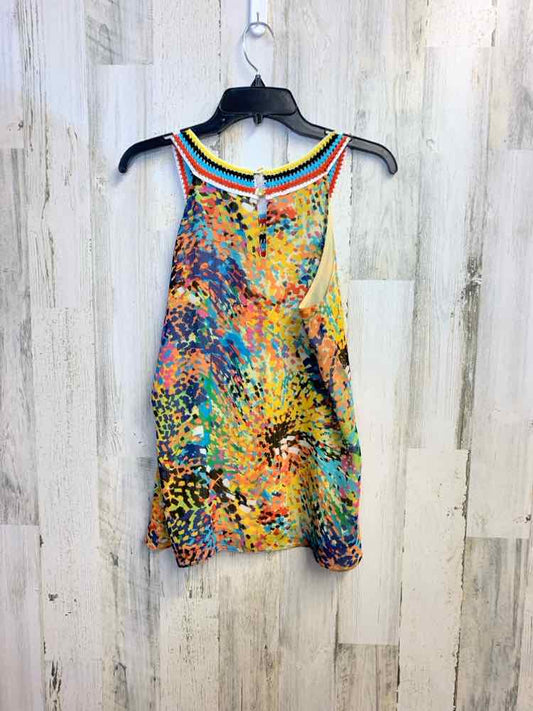 PRE-OWNED NEW DIRECTION Tops Size M Multi-Color SQUARE SLEEVELESS TOP