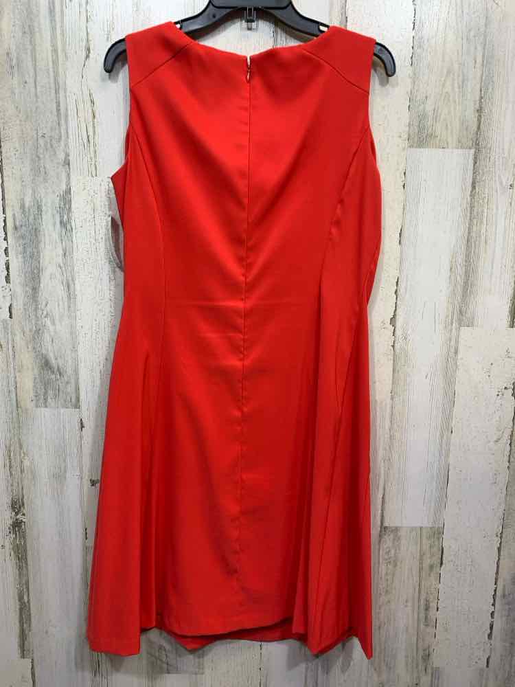 PRE-OWNED AGB Dresses and Skirts Size 12 RED ORANGE DROP WAIST Dress/RED ORANGE