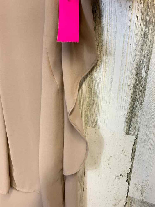 YA Tops Size M Tan SHEER SLEEVELESS Shirt