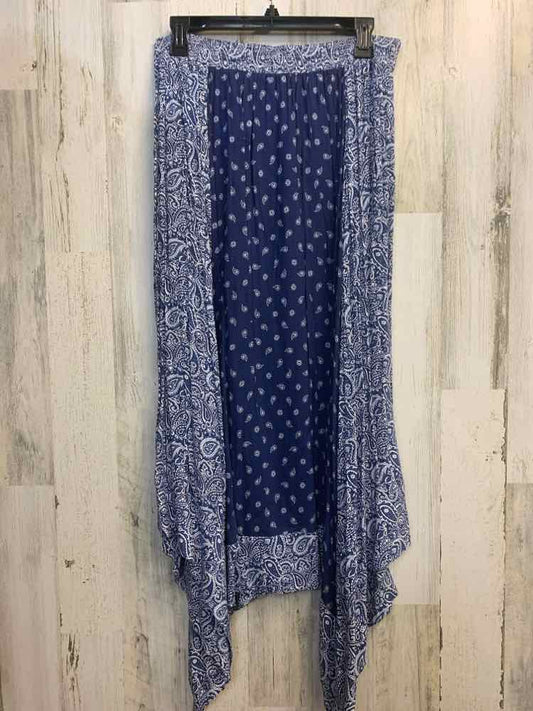 VINTAGE AMERICA Dresses and Skirts Size L BLUE/WHT Paisley LONG Skirt