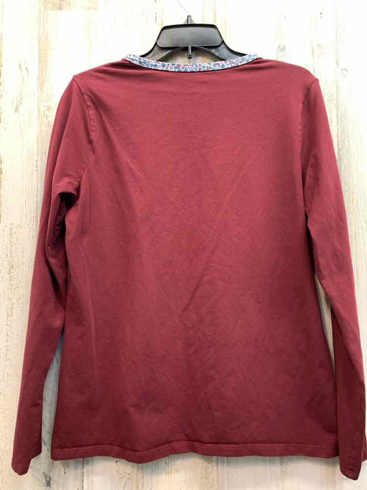 LANDS END Tops Size M WINE LONG SLEEVES TOP