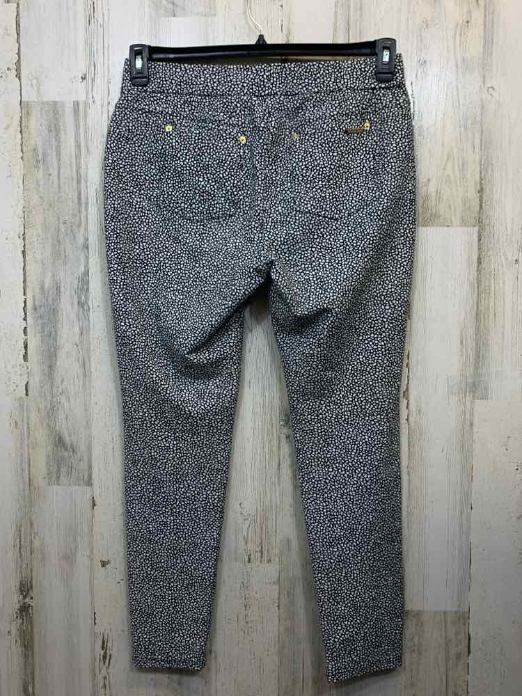 Size L MICHAEL KORS BOTTOMS BLK/WHT PATCHES SLIM LEG Pants