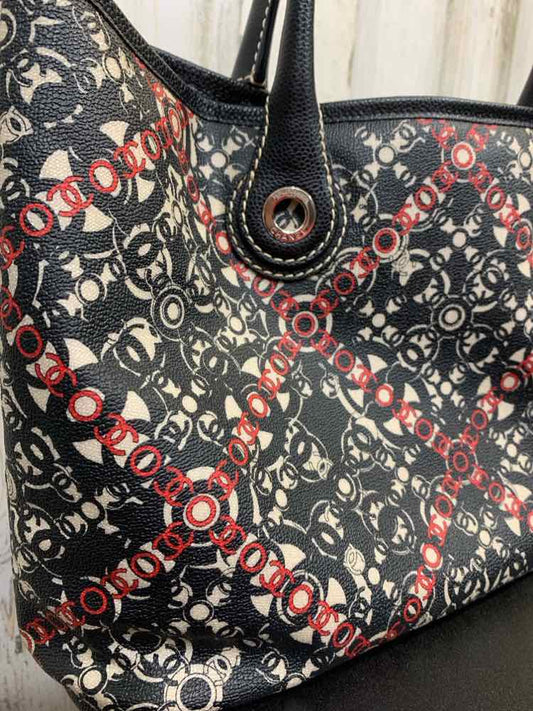 PRE-OWNED CHANEL BLK/WHT/RED Handbag