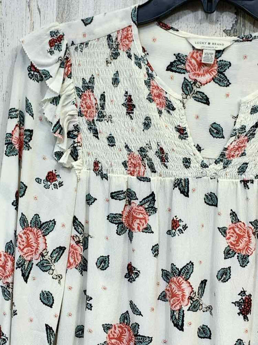 LUCKY BRAND Tops Size XS OFF WHITE Floral LONGSLEEVE TOP