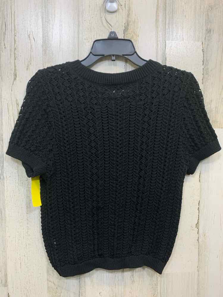 NWT A NEW DAY Tops Size M Black KNIT SHORT SLEEVES Blouse
