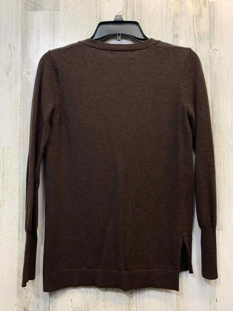 PRE-OWNED MOSSIMO Tops Size XS Brown Solid SWEATER Sweater/LONG SLEEVE BROWN SIN
