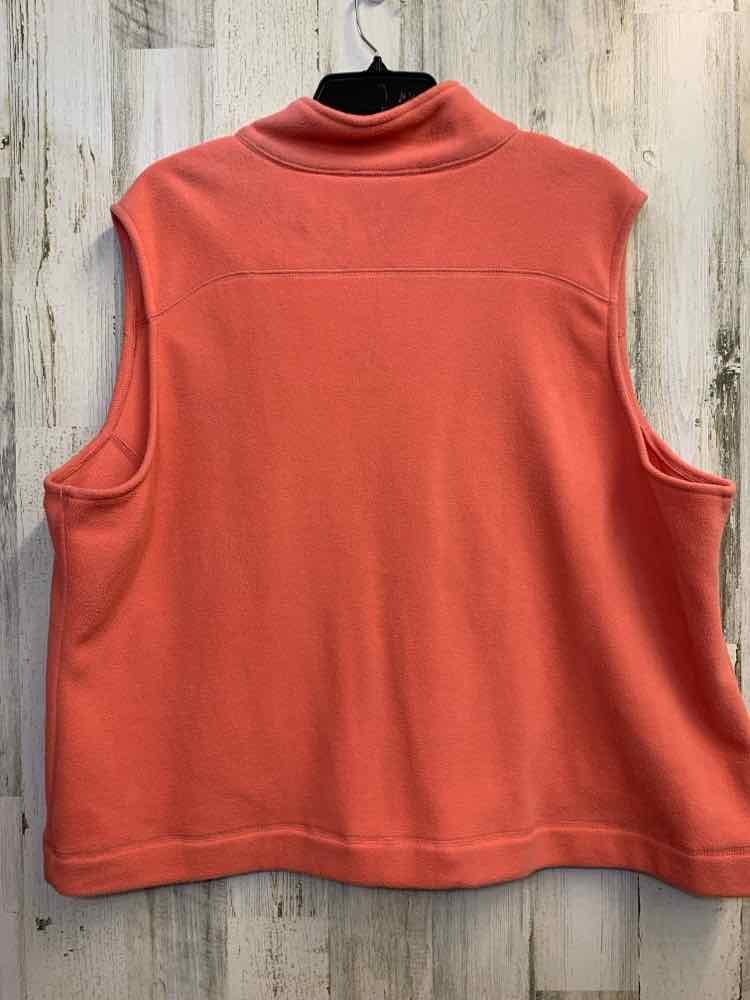 LINKS PLUS SIZES Size 3X Peach Fleece VEST Vest
