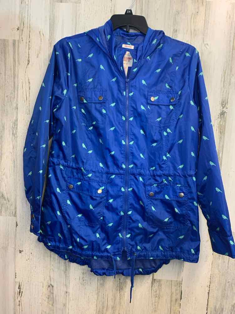 PRE-OWNED MOSSIMO JACKETS / COATS Size 2X BLU/AQUA BIRDS JACKET Jacket/BLUE/AQUA