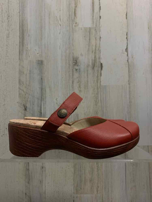 PRE-OWNED RUST Size 10.5/11 Shoes/ALEGRIA RUST MARY JANE CLOGS