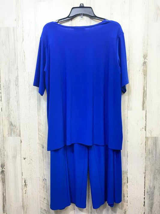 Size 14 SYMPLI BOTTOMS Royal Blue 2PC 2PC Ensemble