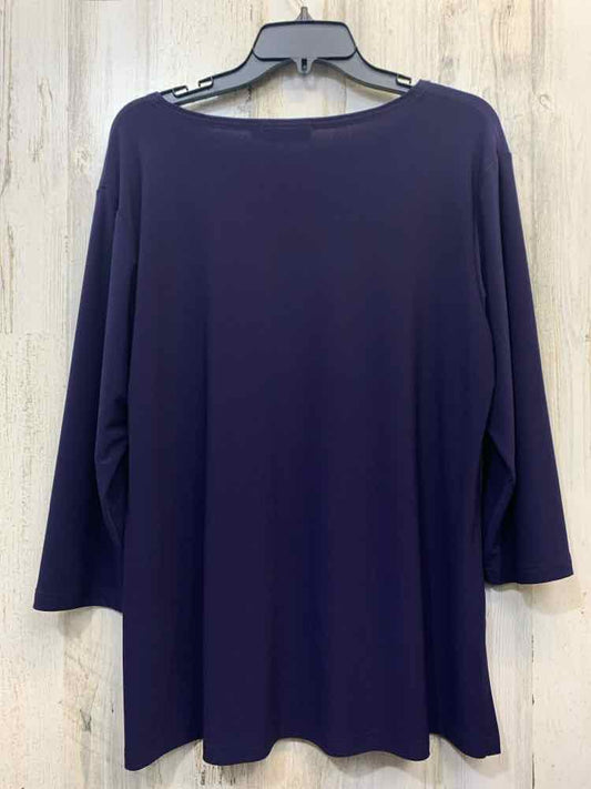 NWT SYMPLI Tops Size 12 HUNTER GREEN ELASTIC LONG SLEEVES V-NECK LINE DN FRONT