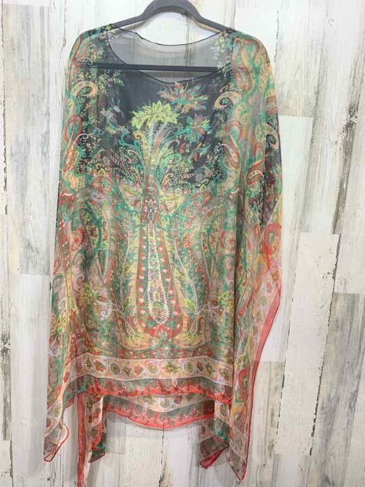 PRE-OWNED Tops Size One Size Multi-Color Paisley COVER UP TOP/FLOWING OPEN SIDES