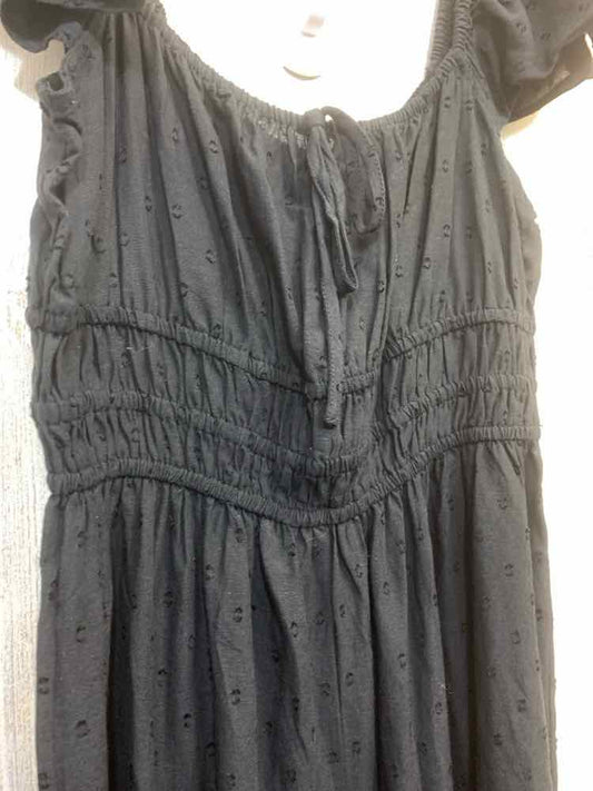 NWT Size 1X AND NOW THIS PLUS SIZES Black SWISS DOT SLEEVELESS/RUFFLE STR JUMPER